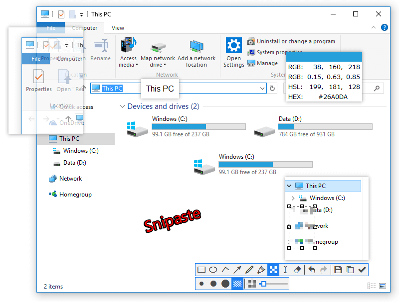 snipaste 电脑版 - 截图主界面